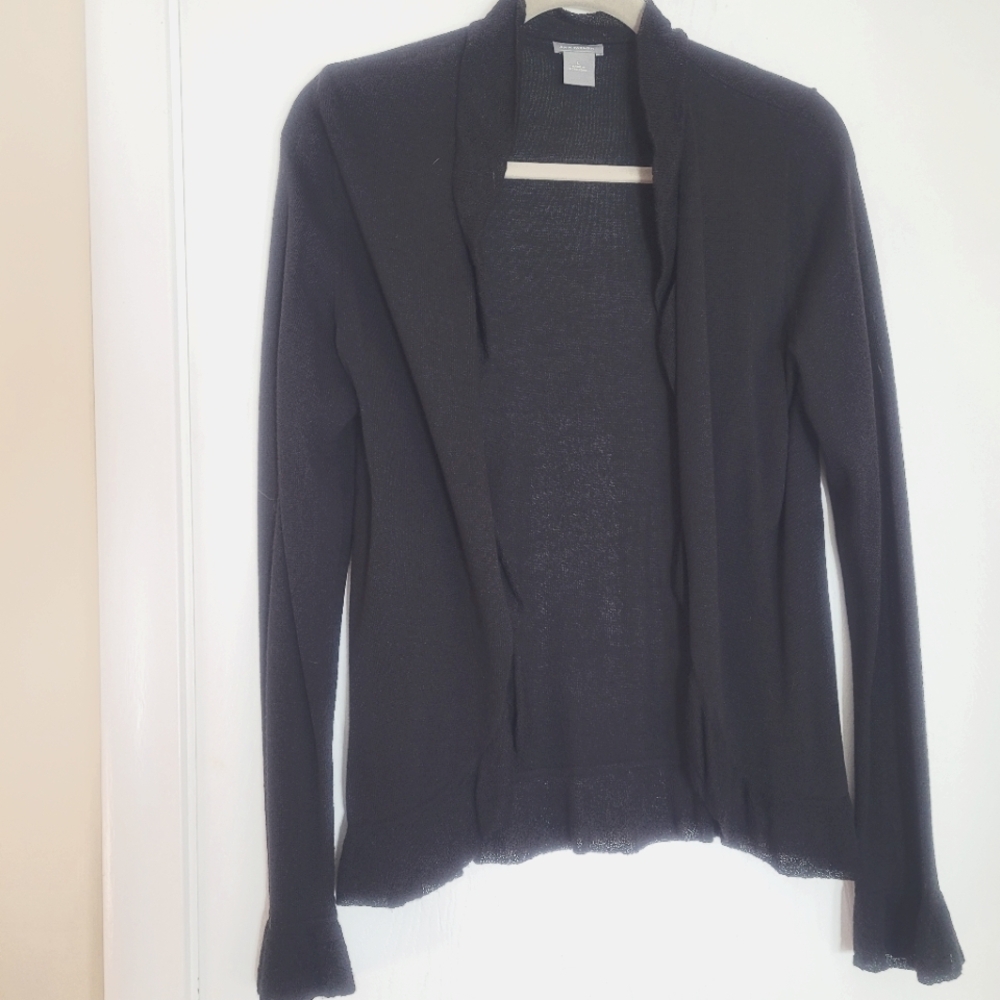 Ann Taylor Lightweight Ruffle Cardigan – Women's Size Large